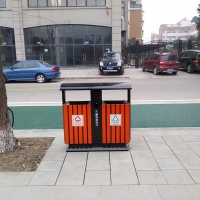 城市环卫垃圾桶 木质防腐垃圾 分类垃圾箱